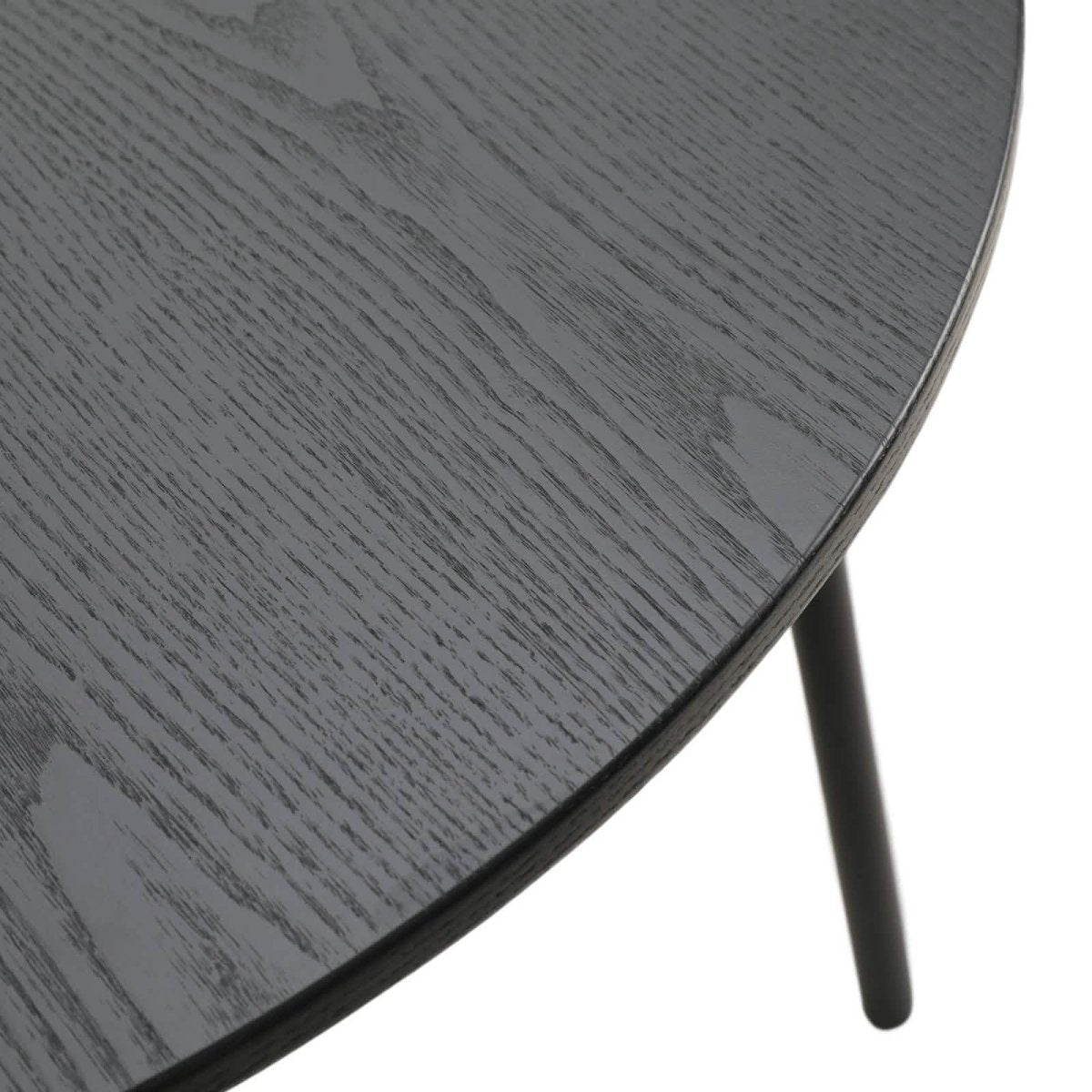 Tule 7-Piece Dining Set: Steel Frame, 6 Upholstered Chairs, 71'' Oval MDF Tabletop Black Platinum Blue Dining Set Leisuremod