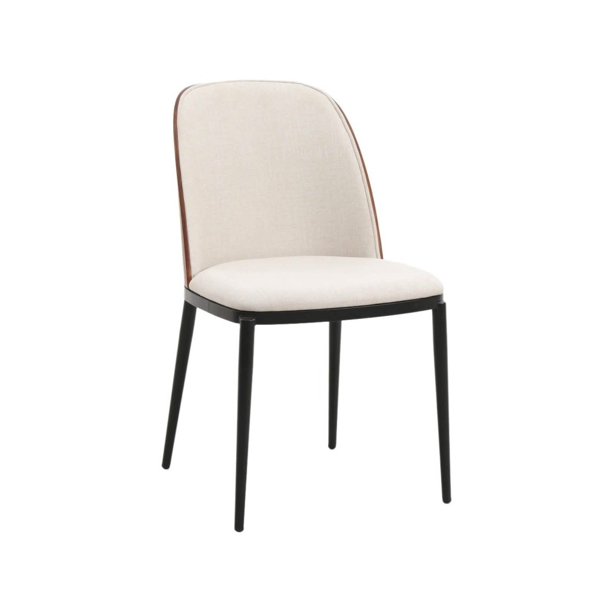 Tule 7-Piece Dining Set: Steel Frame, 6 Upholstered Chairs, 71'' Oval MDF Tabletop Black Platinum Blue Dining Set Leisuremod