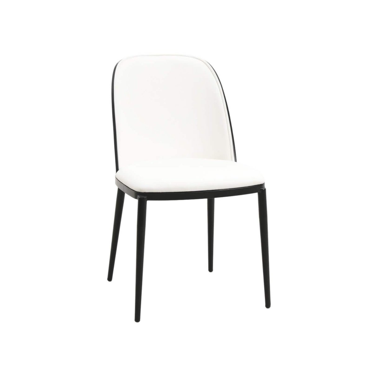 Tule 7-Piece Dining Set: Steel Frame, 6 Upholstered Chairs, 71'' Oval MDF Tabletop Black Platinum Blue Dining Set Leisuremod
