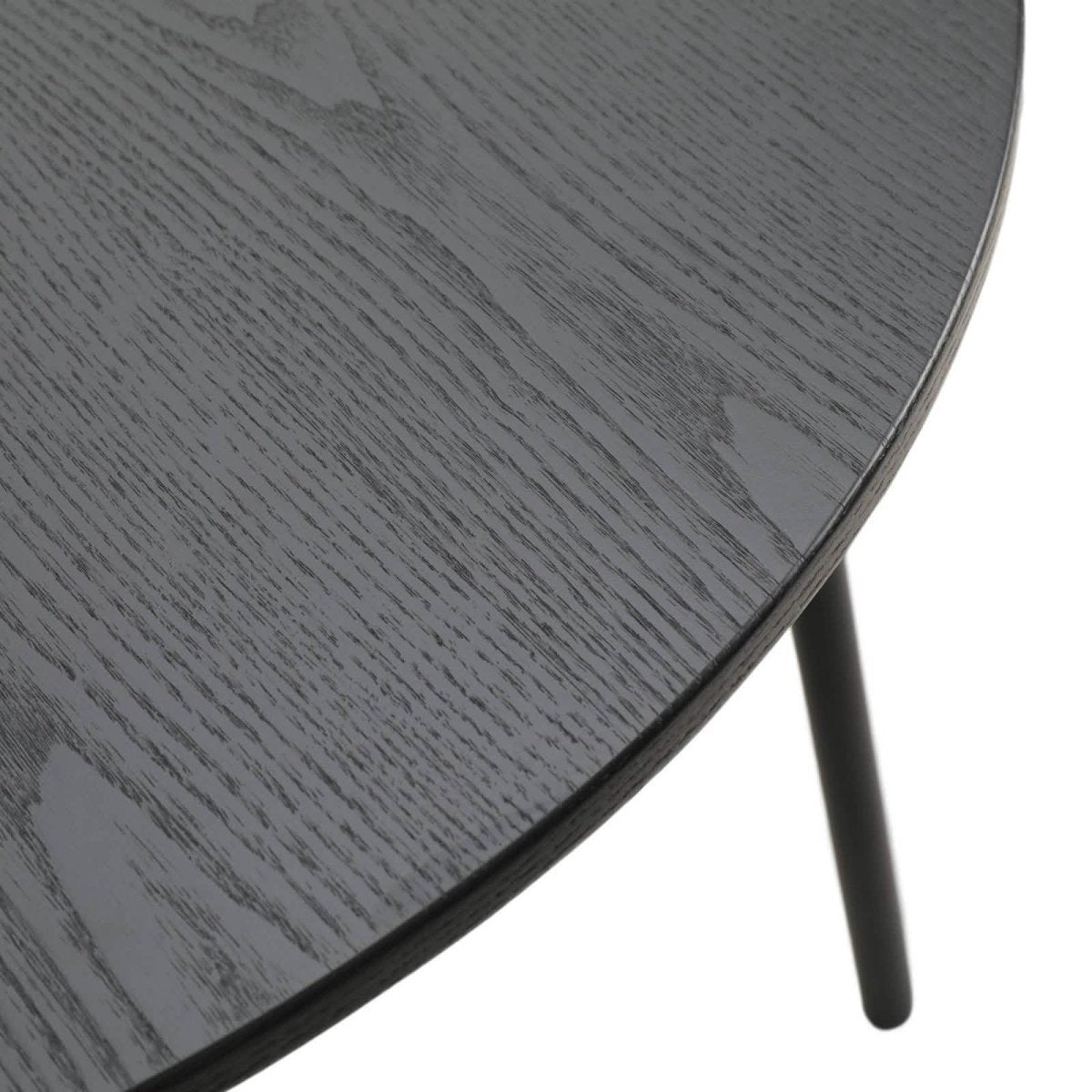 Tule 7-Piece Dining Set: Steel Frame, 6 Upholstered Chairs, 71'' Oval MDF Tabletop Black and White Dining Set Leisuremod