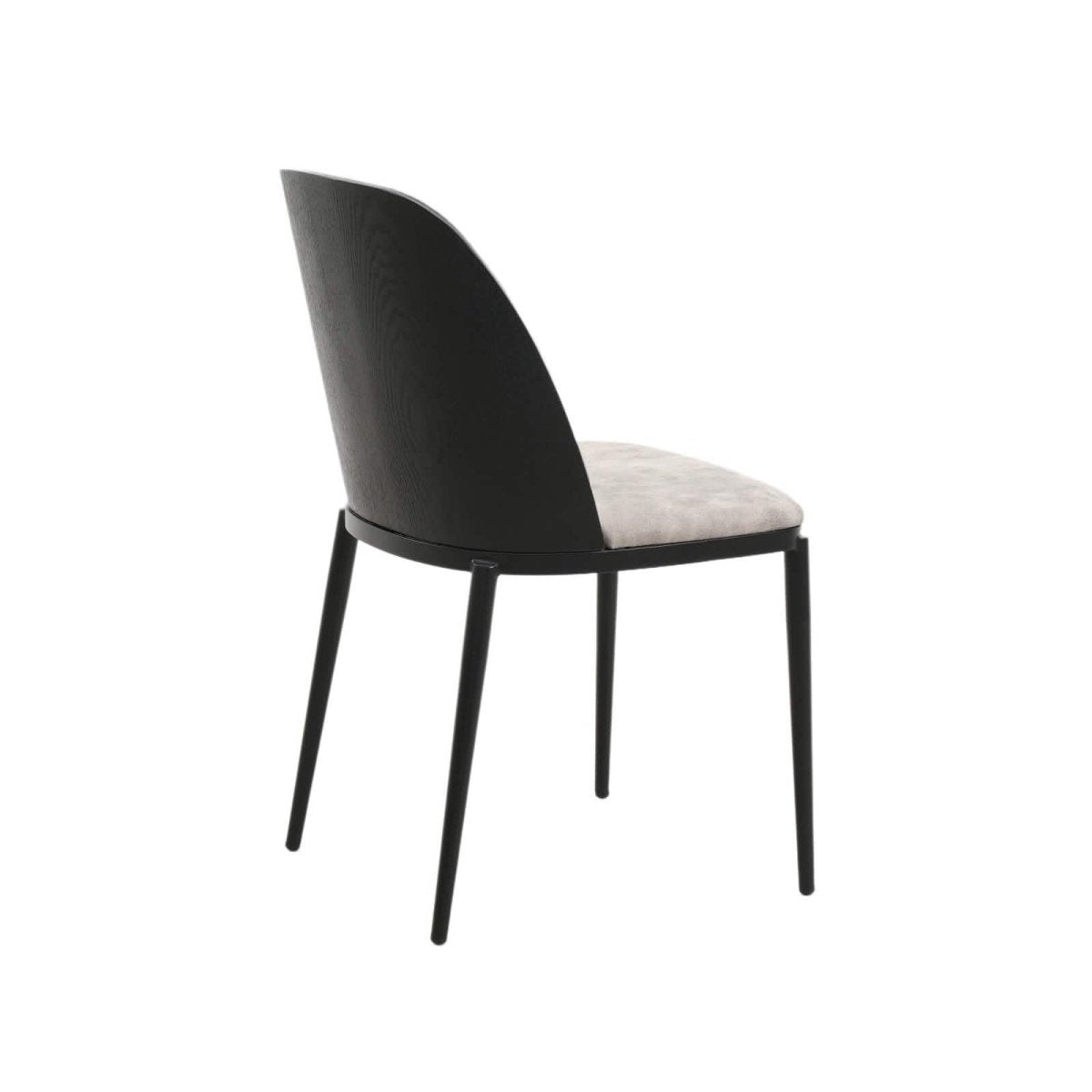 Tule 7-Piece Dining Set: Steel Frame, 6 Upholstered Chairs, 71'' Oval MDF Tabletop Black Platinum Blue Dining Set Leisuremod