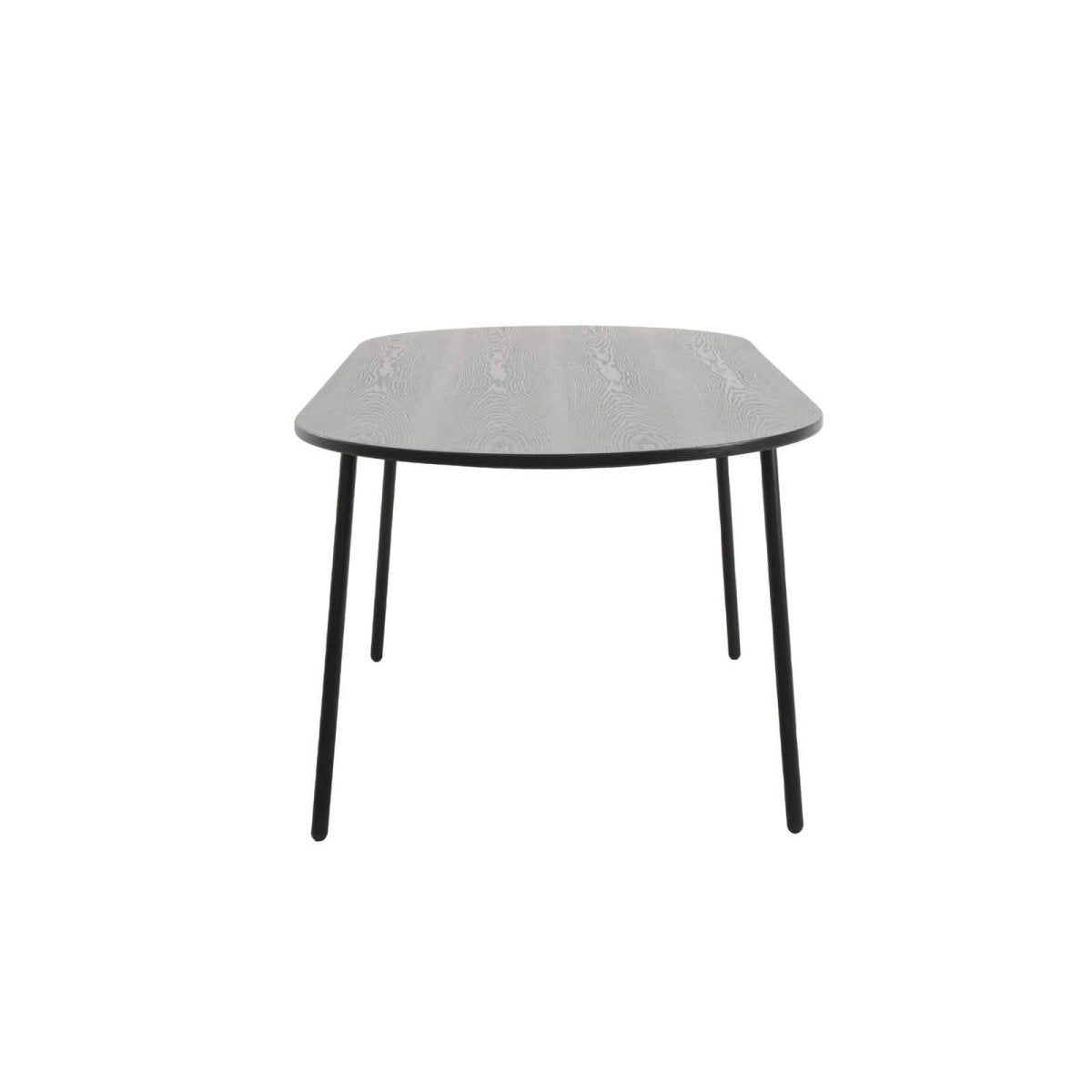 Tule 9 - Piece Dining Set in Steel with 8 Upholstered Seat Dining Chairs and 83" Oval Dining Table with MDF Tabletop