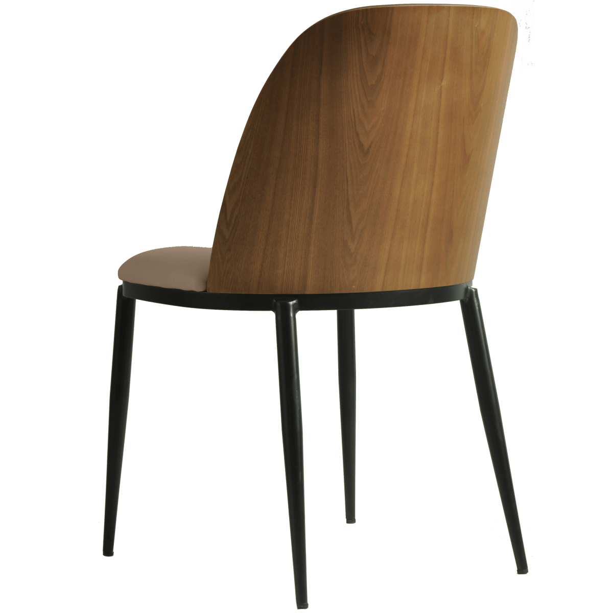 Tule Dining Side Chair with Upholstered Seat and Powder - Coated Steel Frame