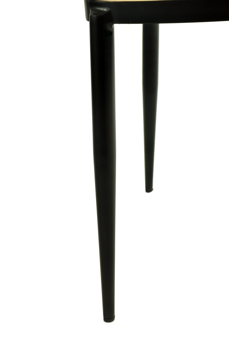 Tule Dining Side Chair with Upholstered Seat and Powder - Coated Steel Frame