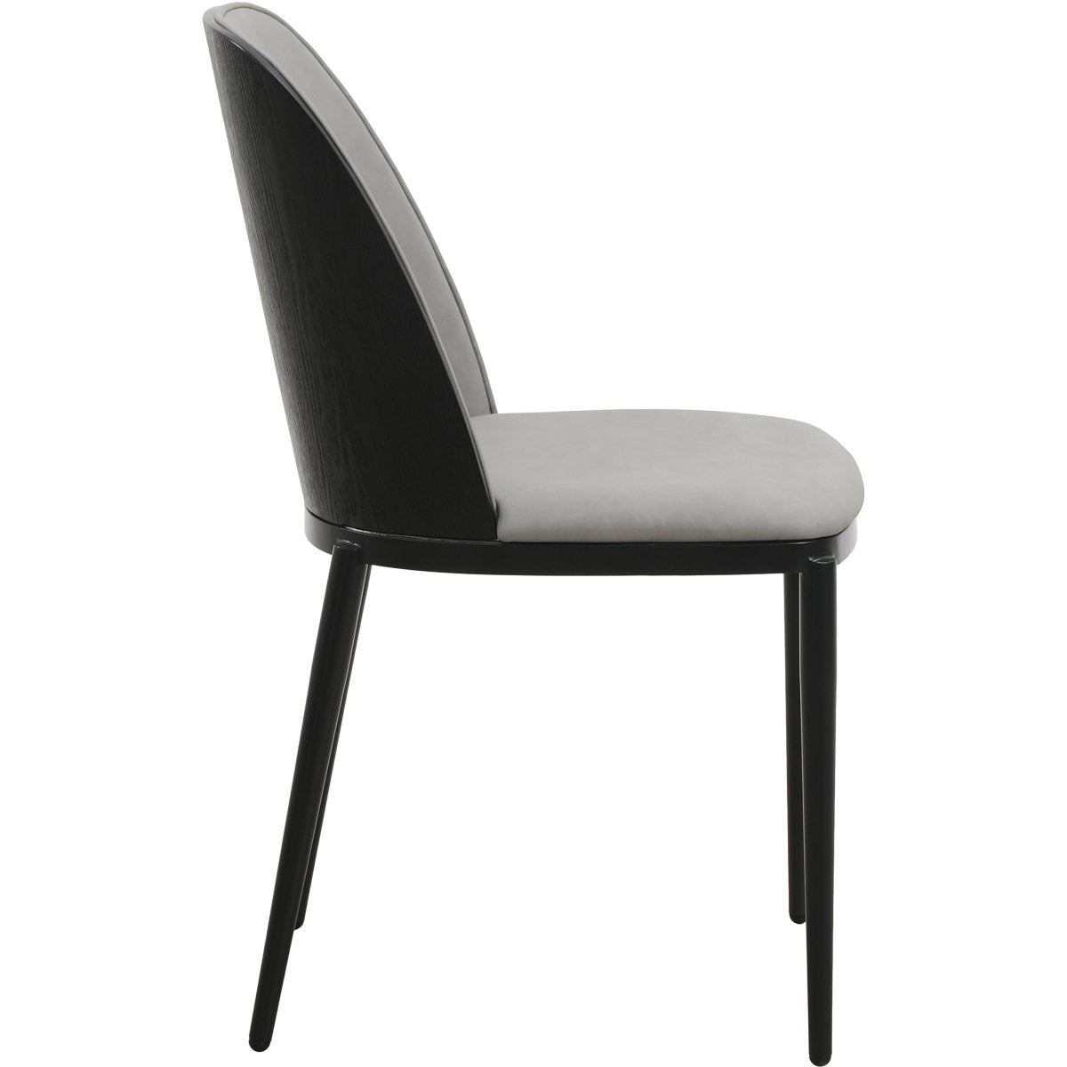 Tule Dining Side Chair with Upholstered Seat and Powder - Coated Steel Frame