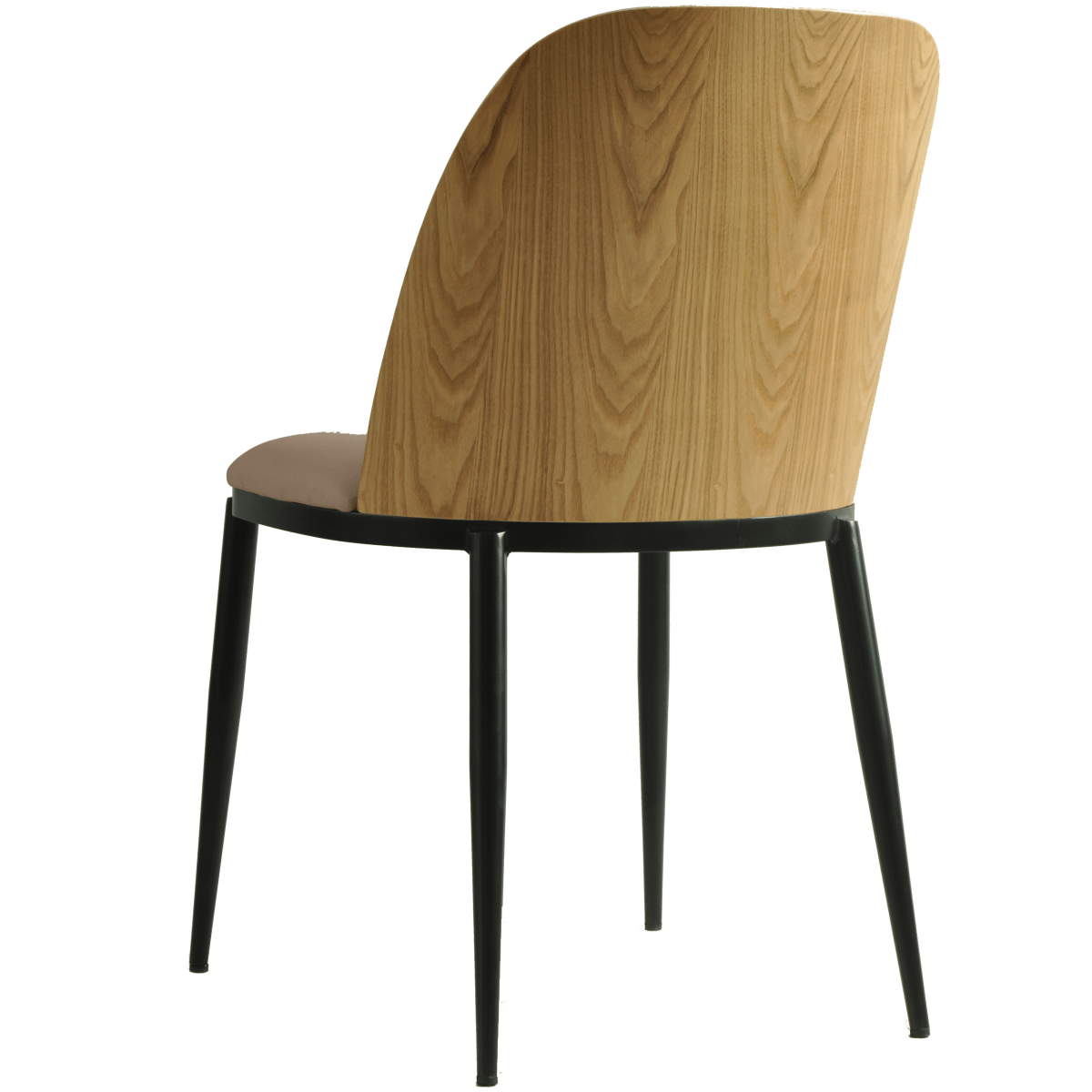 Tule Dining Side Chair with Upholstered Seat and Powder - Coated Steel Frame