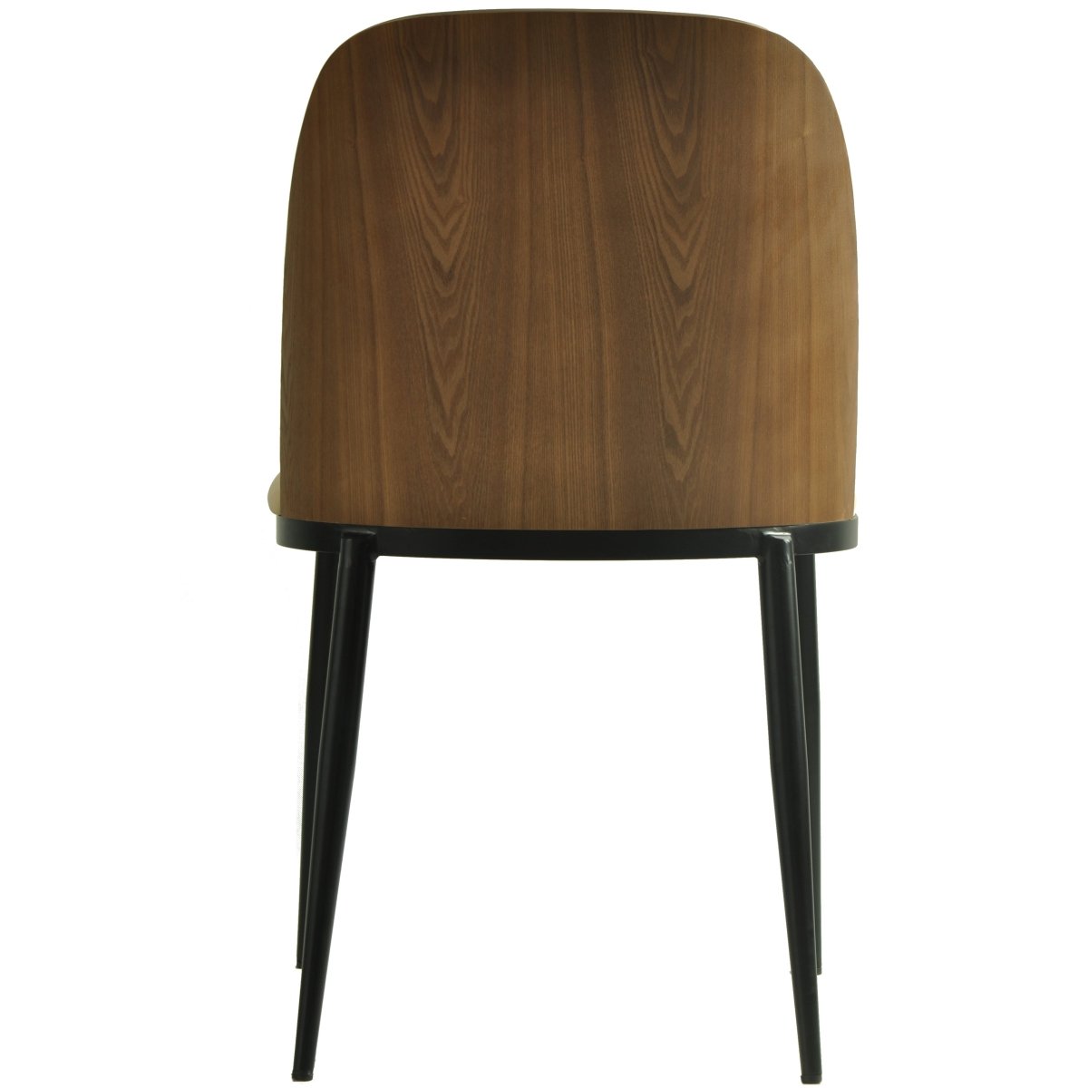 Tule Dining Side Chair with Upholstered Seat and Powder - Coated Steel Frame