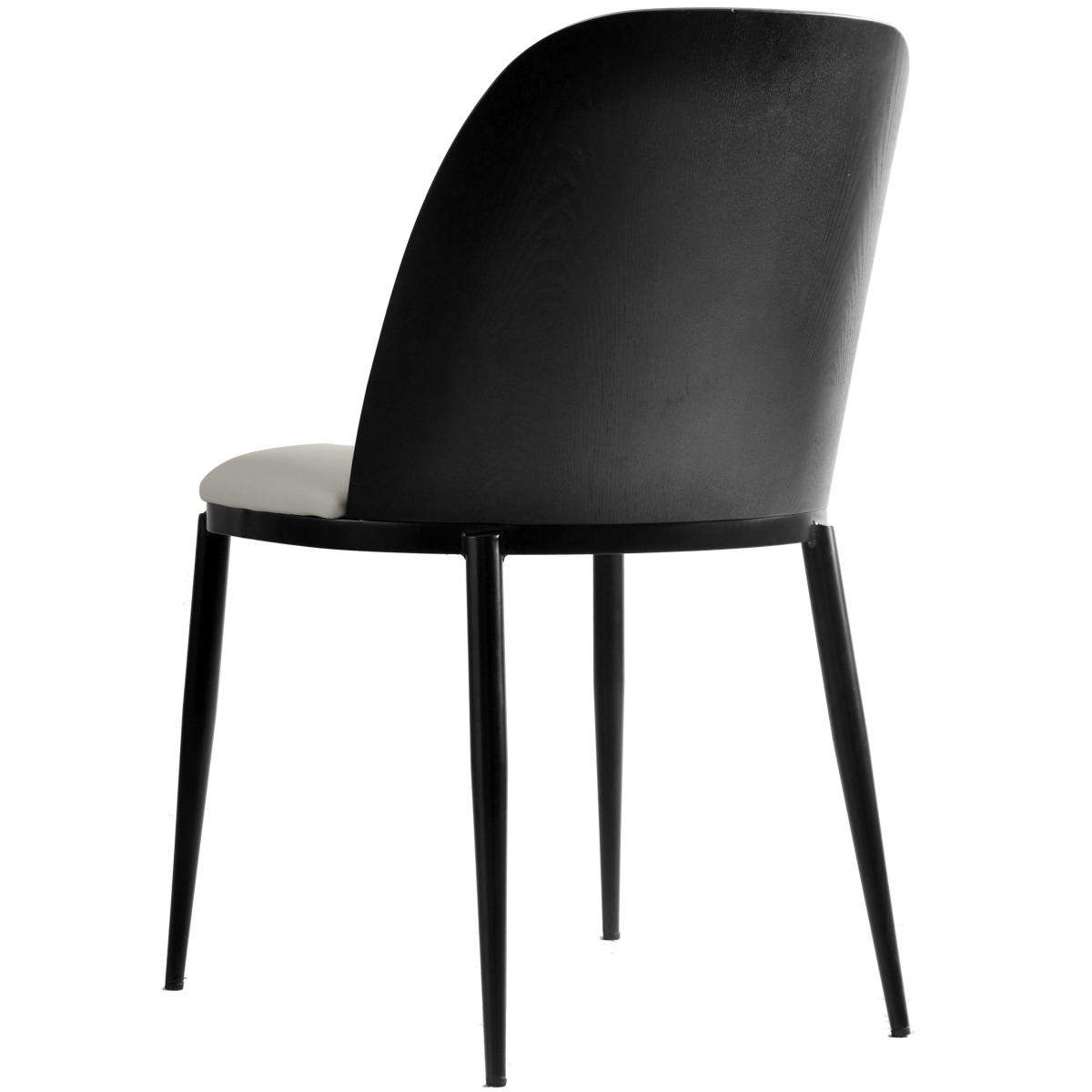 Tule Dining Side Chair with Upholstered Seat and Powder - Coated Steel Frame