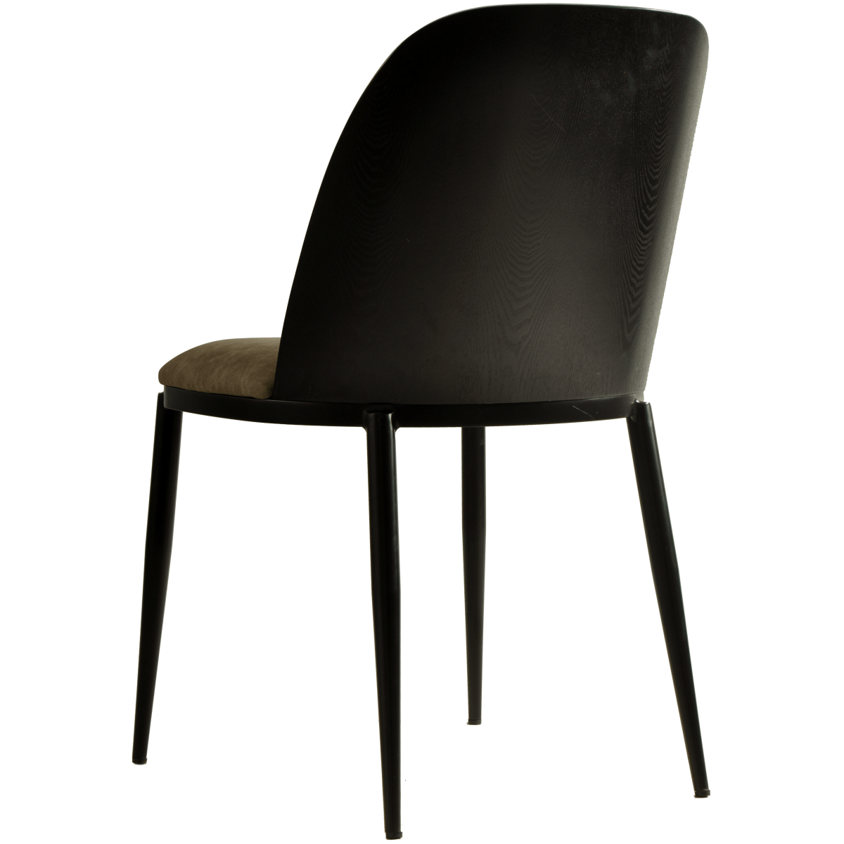 Tule Dining Side Chair with Upholstered Seat and Powder - Coated Steel Frame