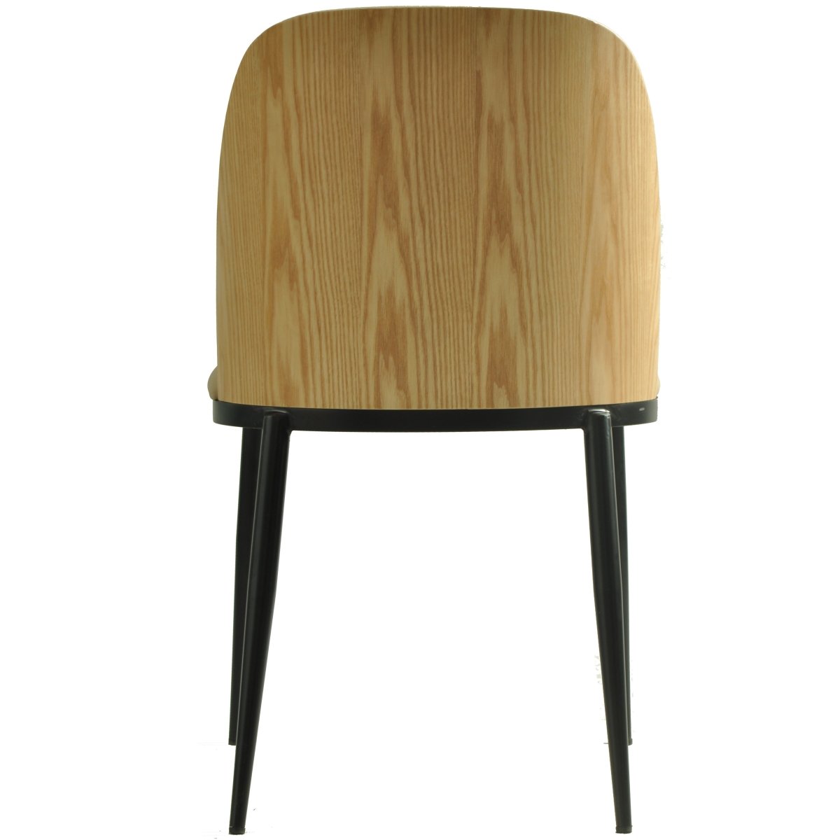 Tule Dining Side Chair with Upholstered Seat and Powder - Coated Steel Frame