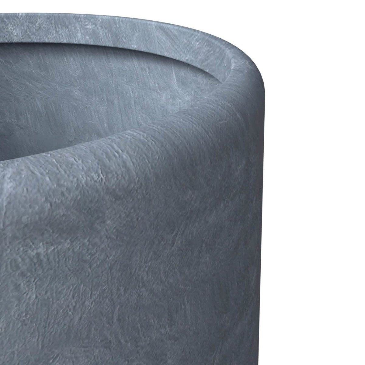 Tundra Fiberstone and MGO Clay Planter, Mid - Century Modern Round Planter Pot for Indoor and Outdoor
