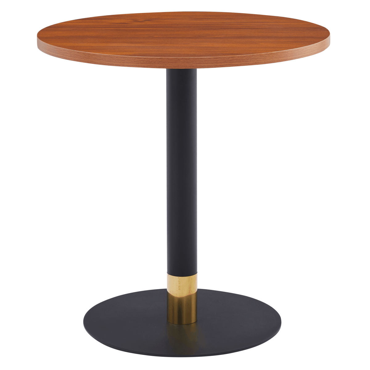 Vail Collection Dining Table Black/Gold Base With 27"/36" Round Black MDF Top