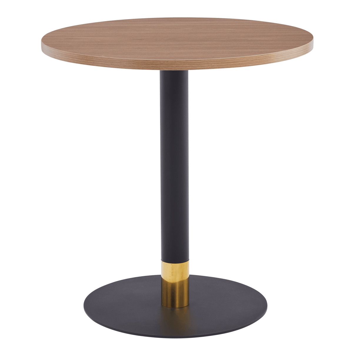 Vail Collection Dining Table Black/Gold Base With 27"/36" Round Black MDF Top