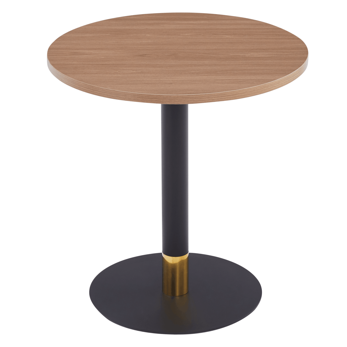 Vail Collection Dining Table Black/Gold Base With 27"/36" Round Black MDF Top