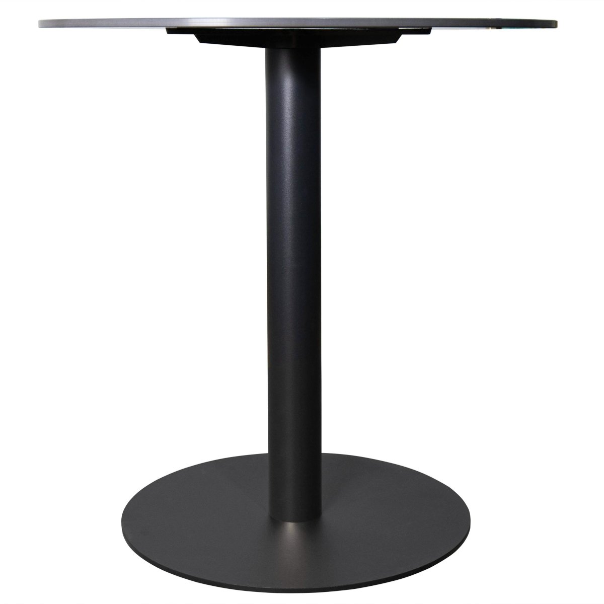 Vail Collection Dining Table Black/Gold Base With 27"/36" Round Stone Top