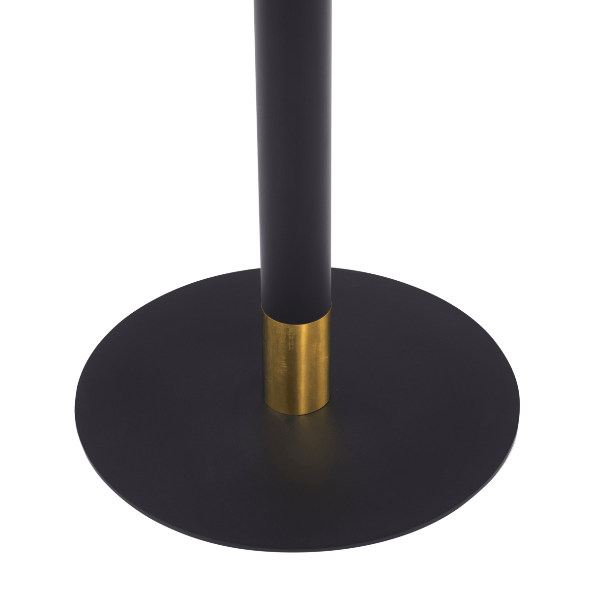 Vail Collection Dining Table Black/Gold Base With 27"/36" Round Stone Top