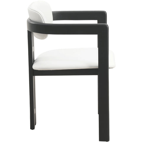 Velo Series Dining Chair with Upholstered Leather and Rubberwood Legs