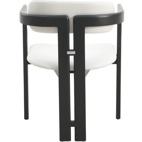 Velo Series Dining Chair with Upholstered Leather and Rubberwood Legs