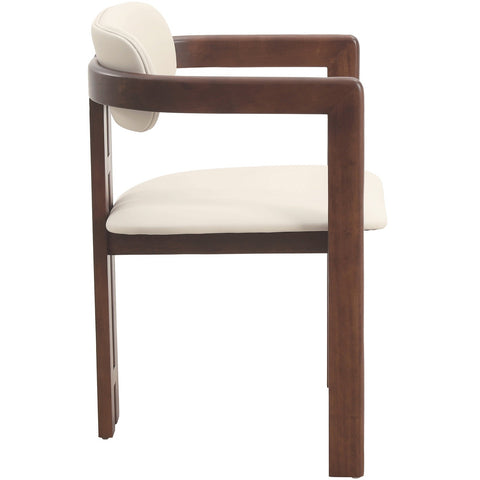 Velo Series Dining Chair with Upholstered Leather and Rubberwood Legs