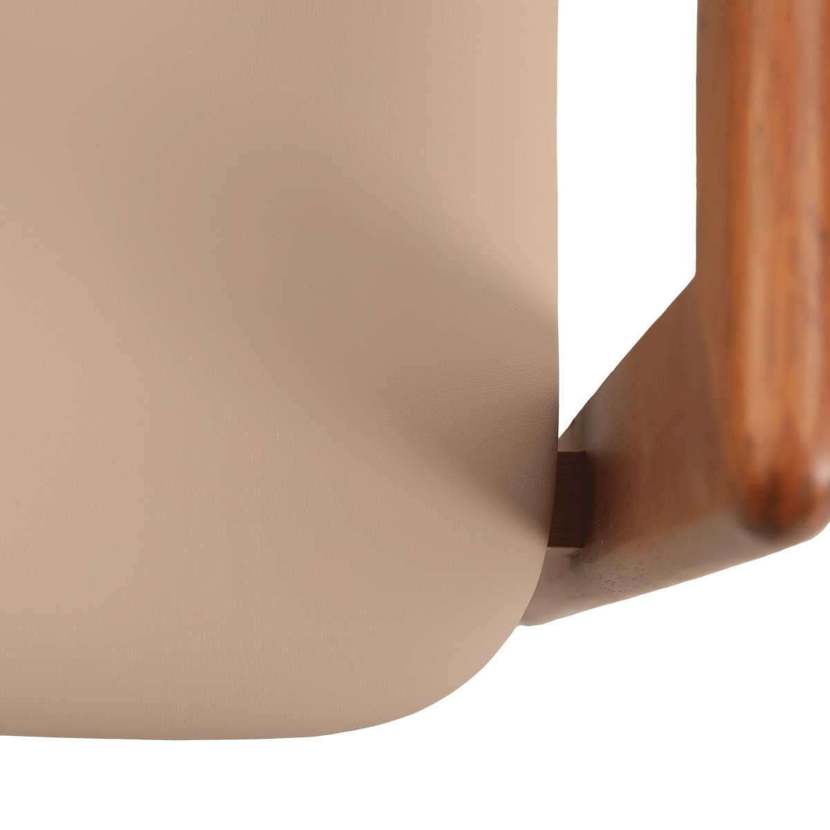 Velo Series Dining Chair with Upholstered Leather and Rubberwood Legs