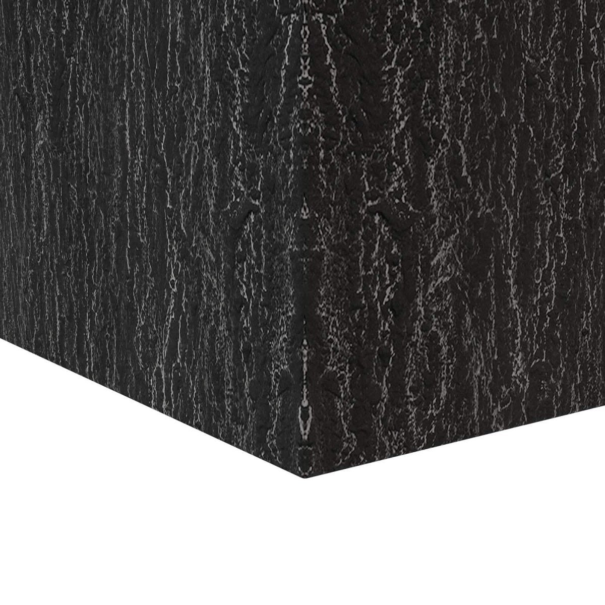 Verdura Modern Square Fiberstone and Clay Planter with Drainage Holes in Dotted Black
