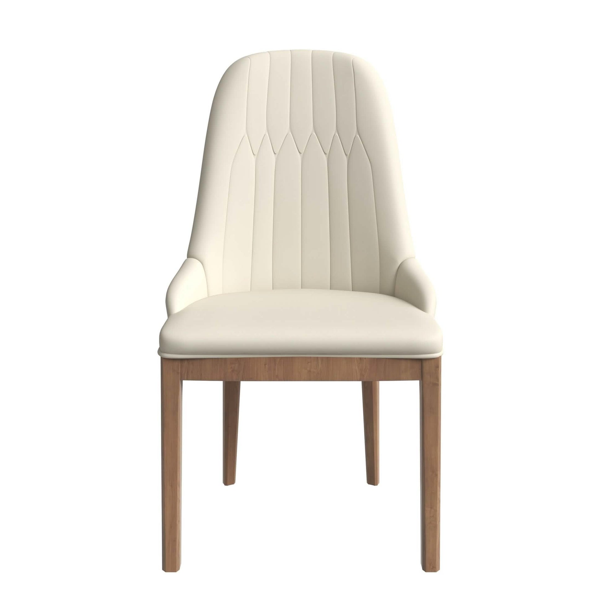 Verisma Dining Chair Upholstered in Leather with Diamond Stitching Back Design