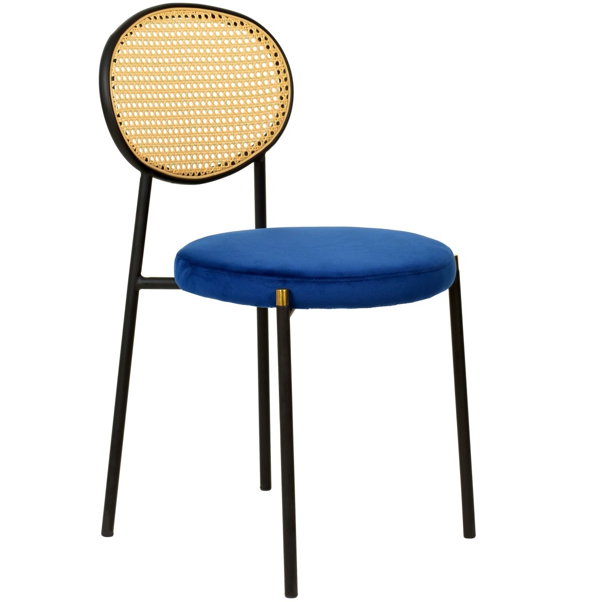 Verve 5 - Piece Dining Set with 36" Round Dining Table Black Sintered Stone Top and Black Pedestal with 4 Velvet Dining Chairs
