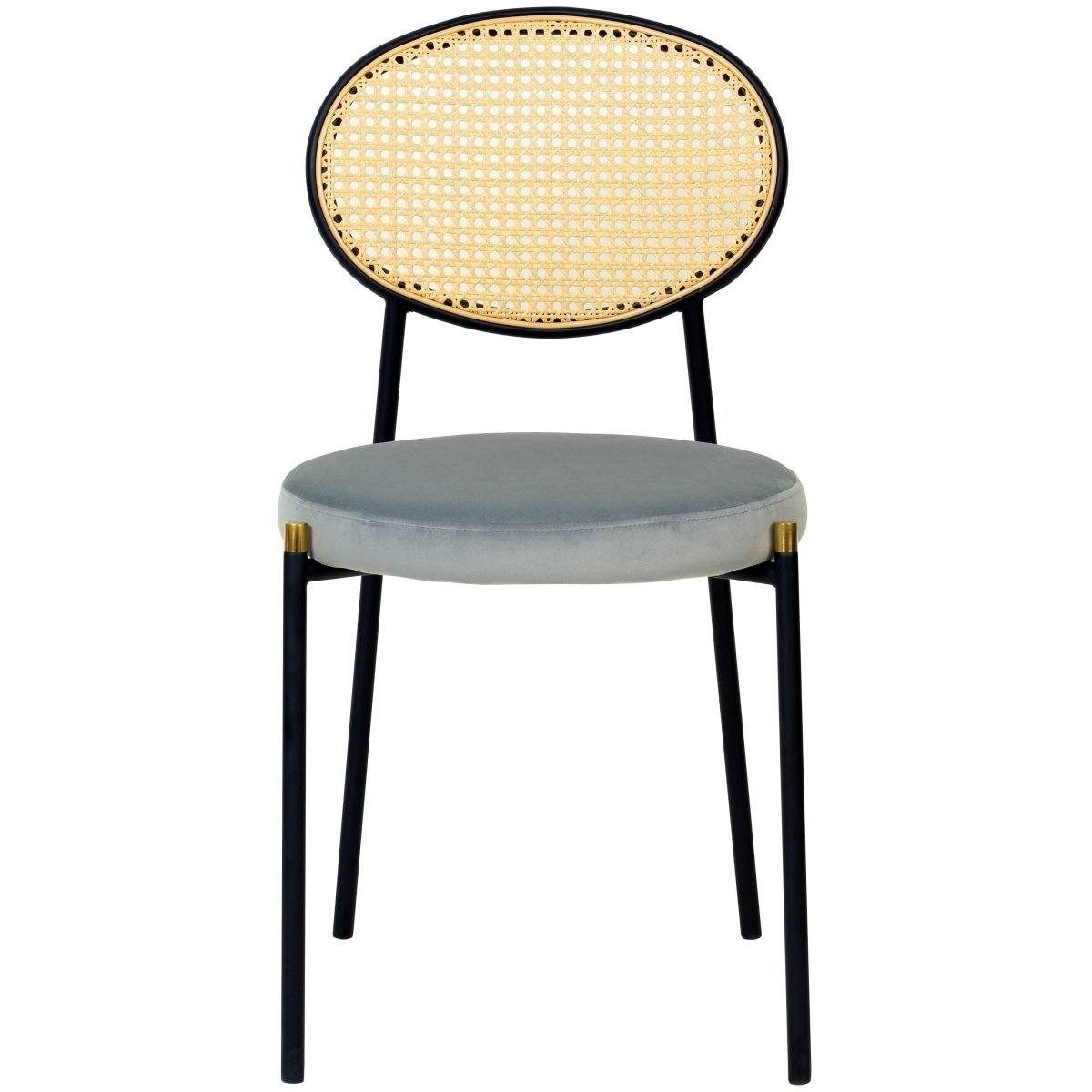 Verve 5 - Piece Dining Set with 36" Round Dining Table Black Sintered Stone Top and Black Pedestal with 4 Velvet Dining Chairs