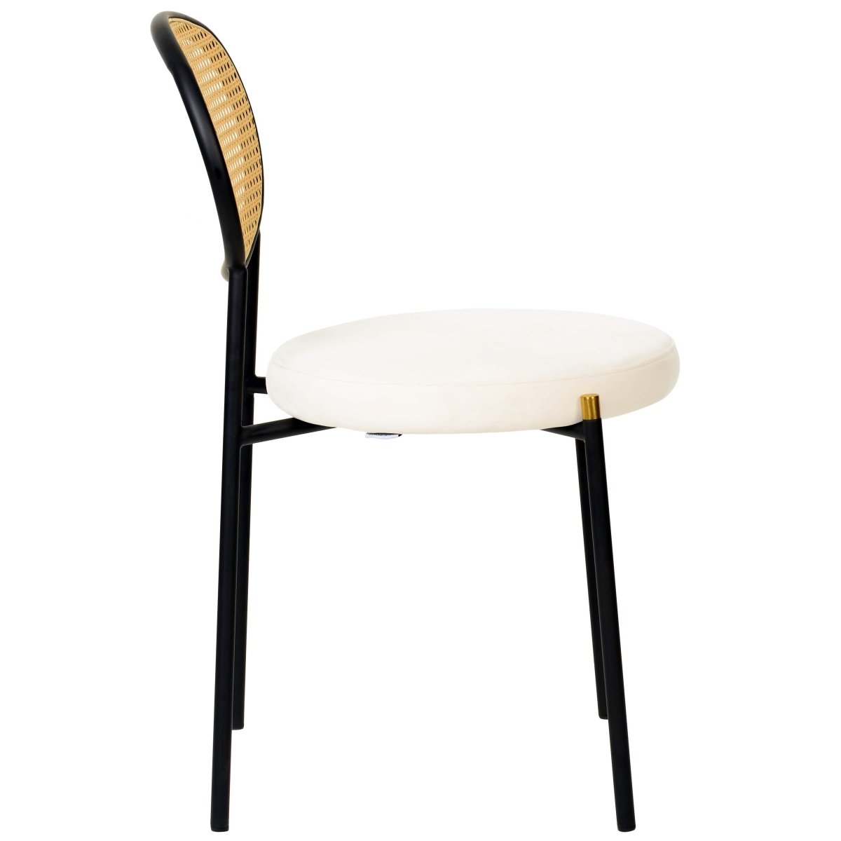 Verve 5 - Piece Dining Set with 36" Round Dining Table Black Sintered Stone Top and Black Pedestal with 4 Velvet Dining Chairs