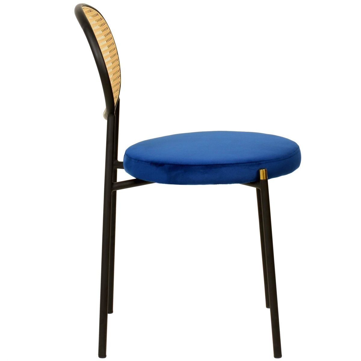 Verve 5 - Piece Dining Set with 36" Round Dining Table Black Sintered Stone Top and Black Pedestal with 4 Velvet Dining Chairs