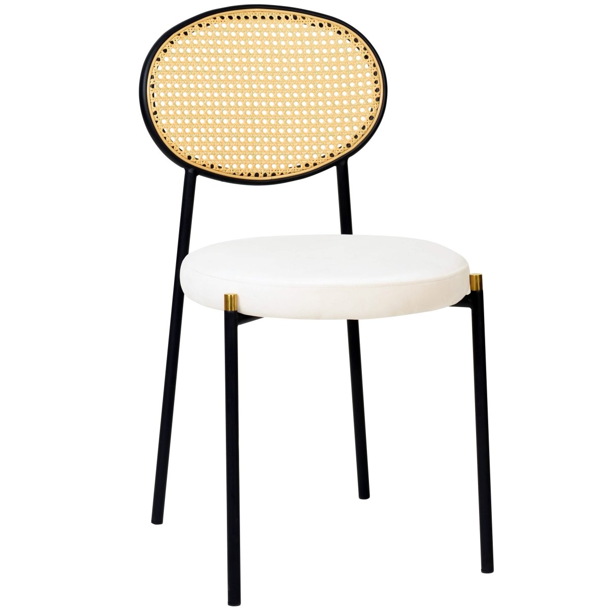 Verve 5 - Piece Dining Set with 36" Round Dining Table Black Sintered Stone Top and Black Pedestal with 4 Velvet Dining Chairs