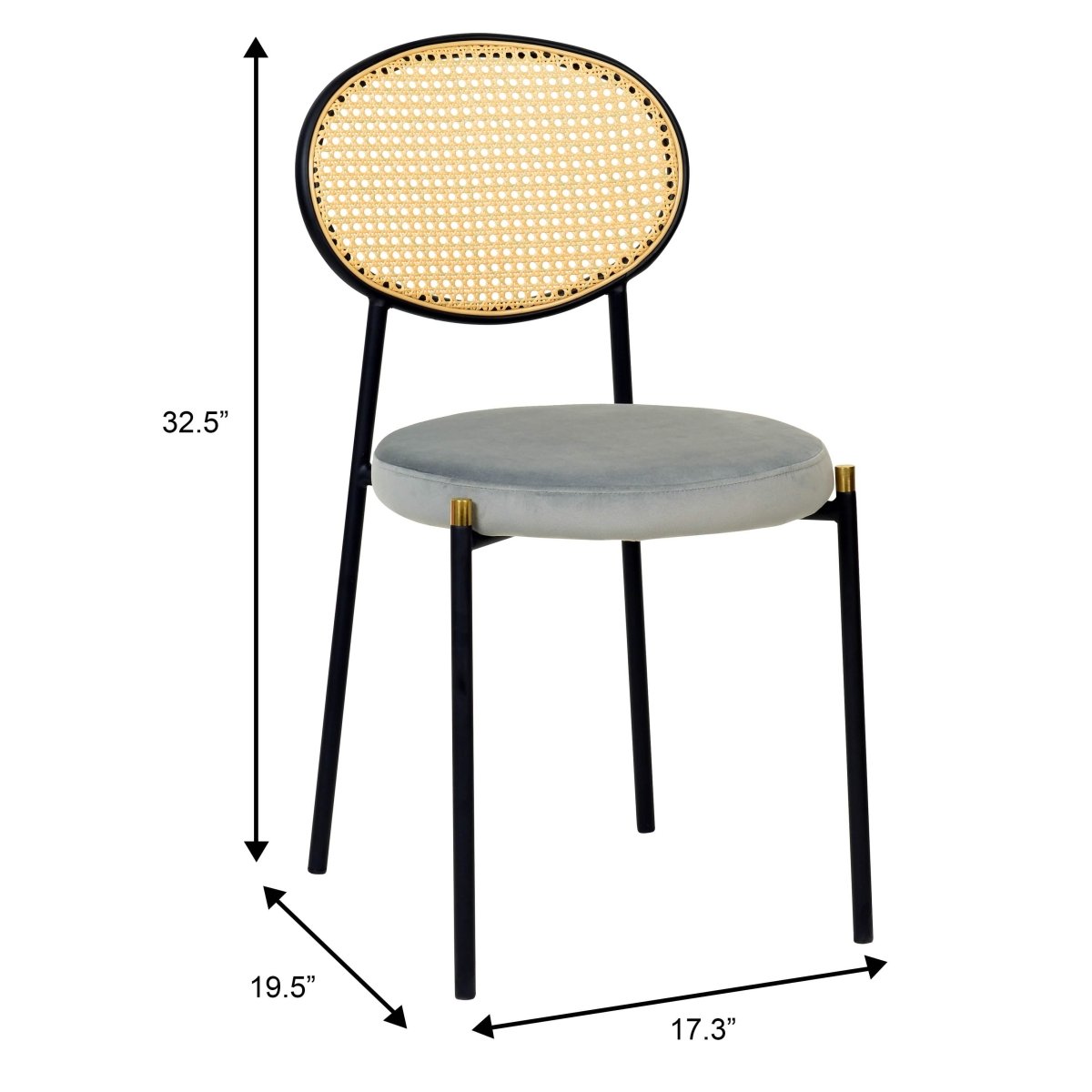 Verve 5 - Piece Dining Set with 36" Round Dining Table Black Sintered Stone Top and Black Pedestal with 4 Velvet Dining Chairs