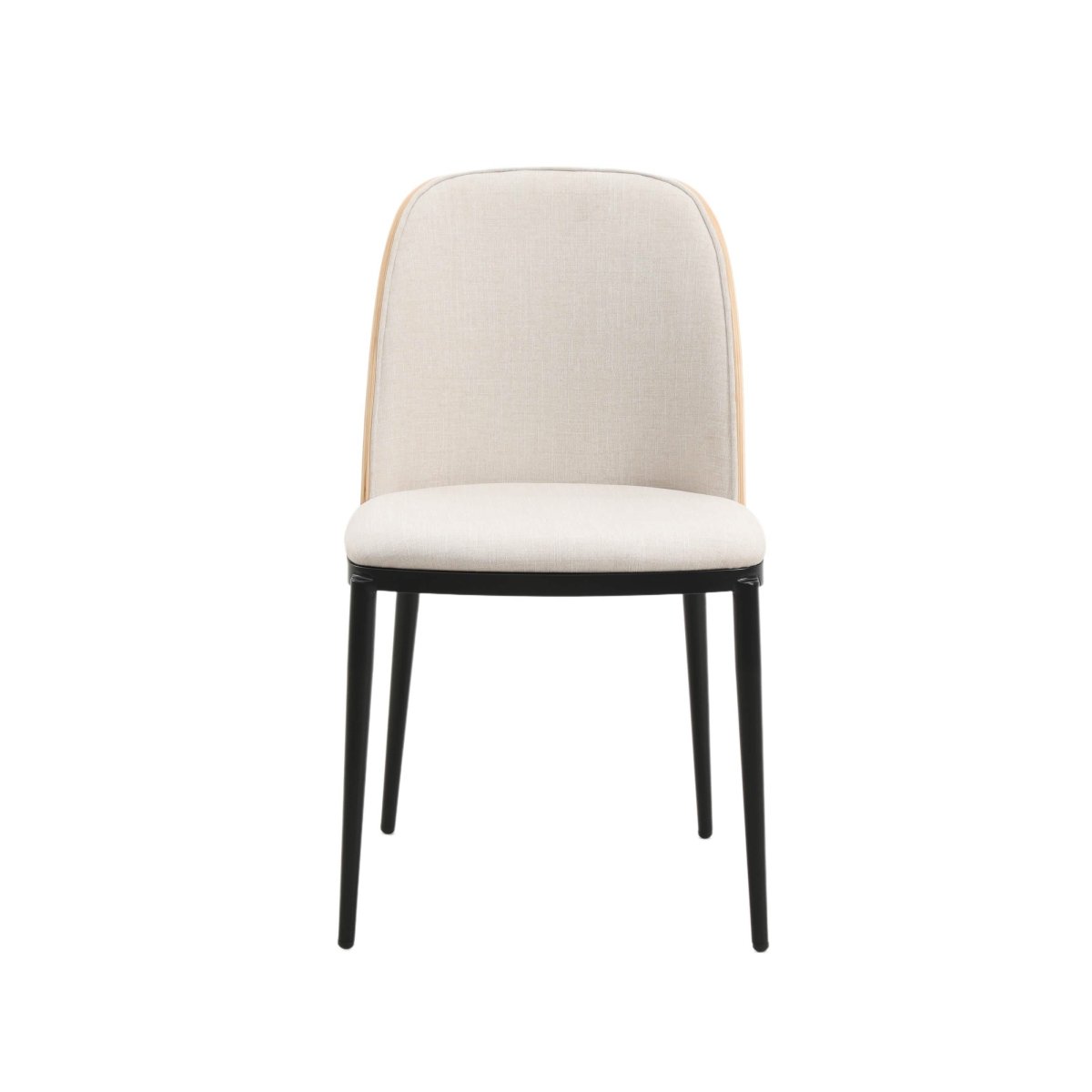 Verve 5 - Piece Dining Set with 36" Round MDF Top Table and 4 Leather Dining Side Chairs