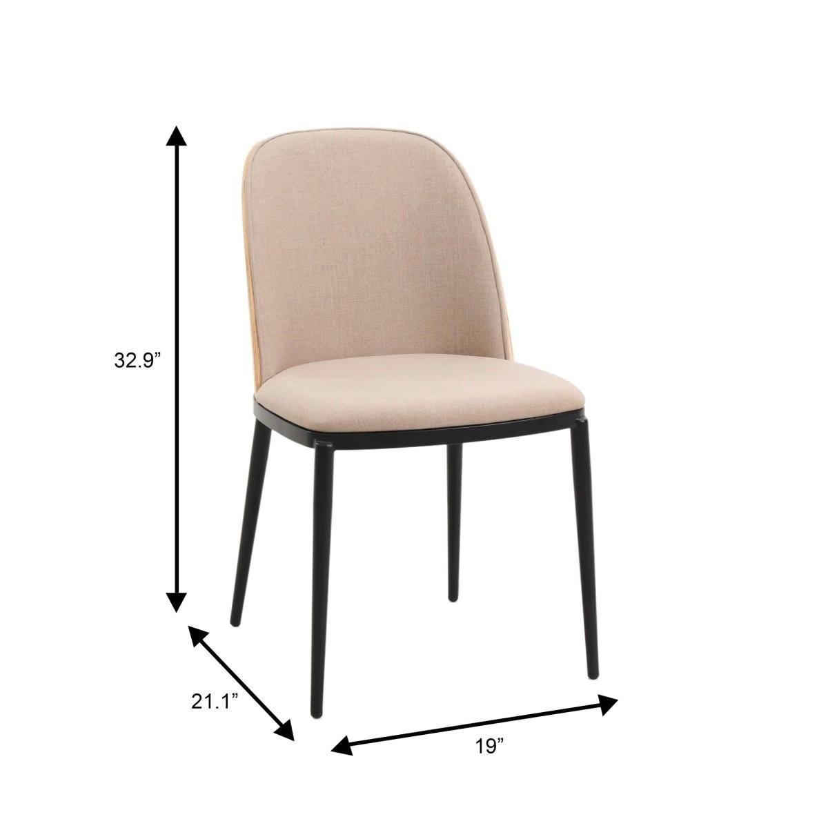 Verve 5 - Piece Dining Set with 36" Round MDF Top Table and 4 Leather Dining Side Chairs