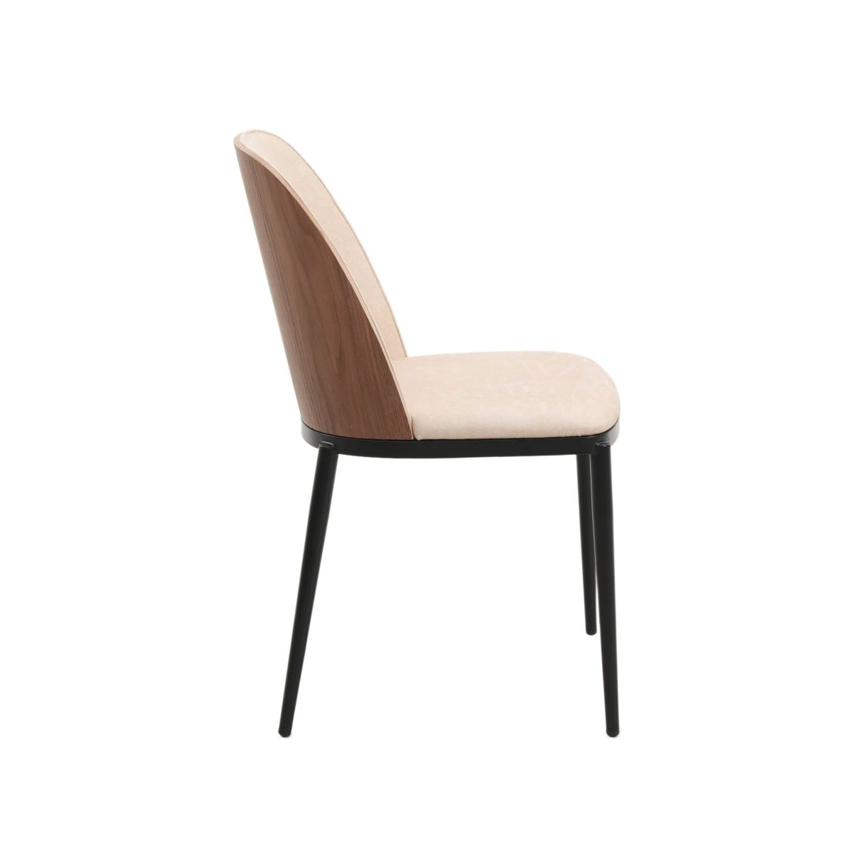 Verve 5 - Piece Dining Set with 36" Round MDF Top Table and 4 Leather Dining Side Chairs