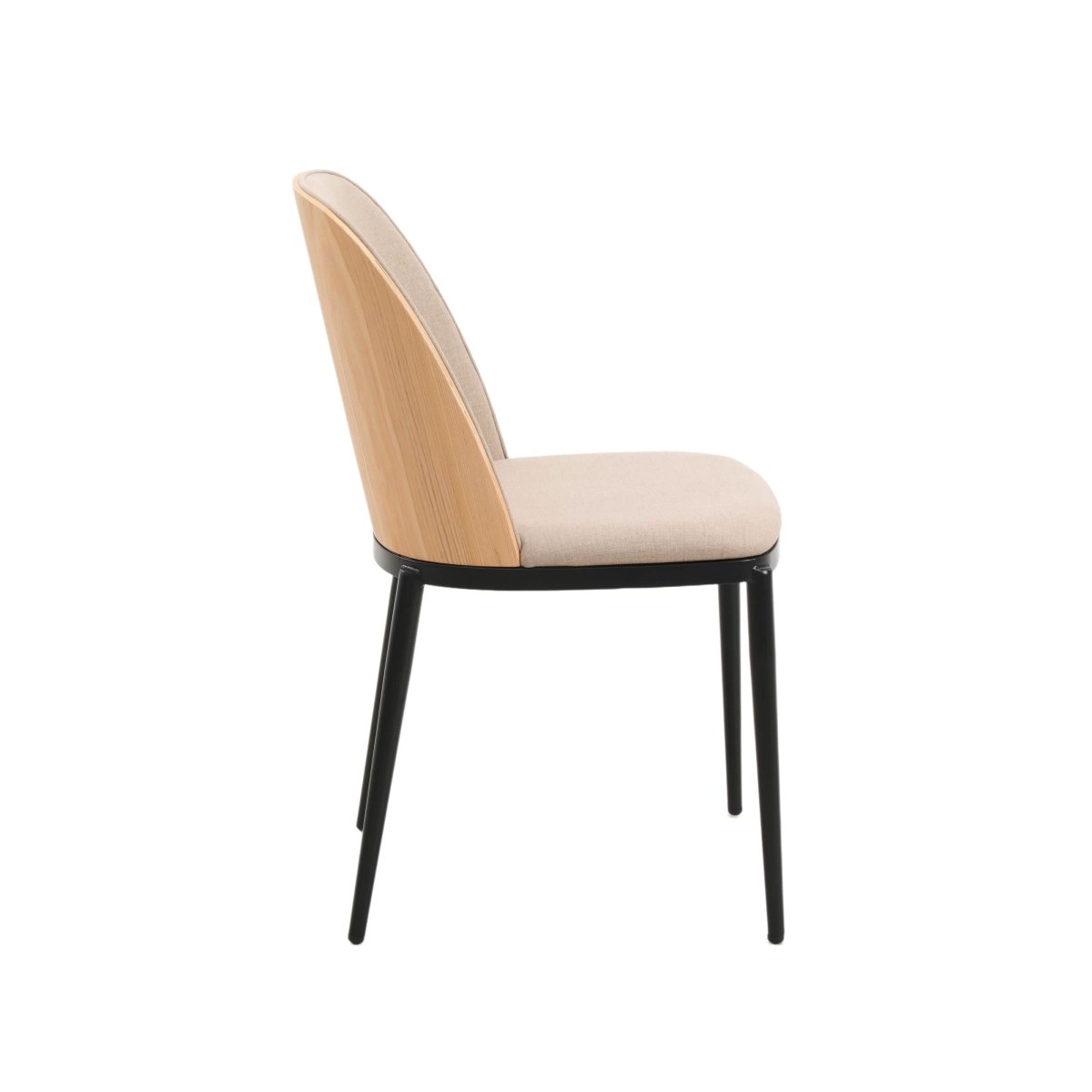 Verve 5 - Piece Dining Set with 36" Round MDF Top Table and 4 Leather Dining Side Chairs