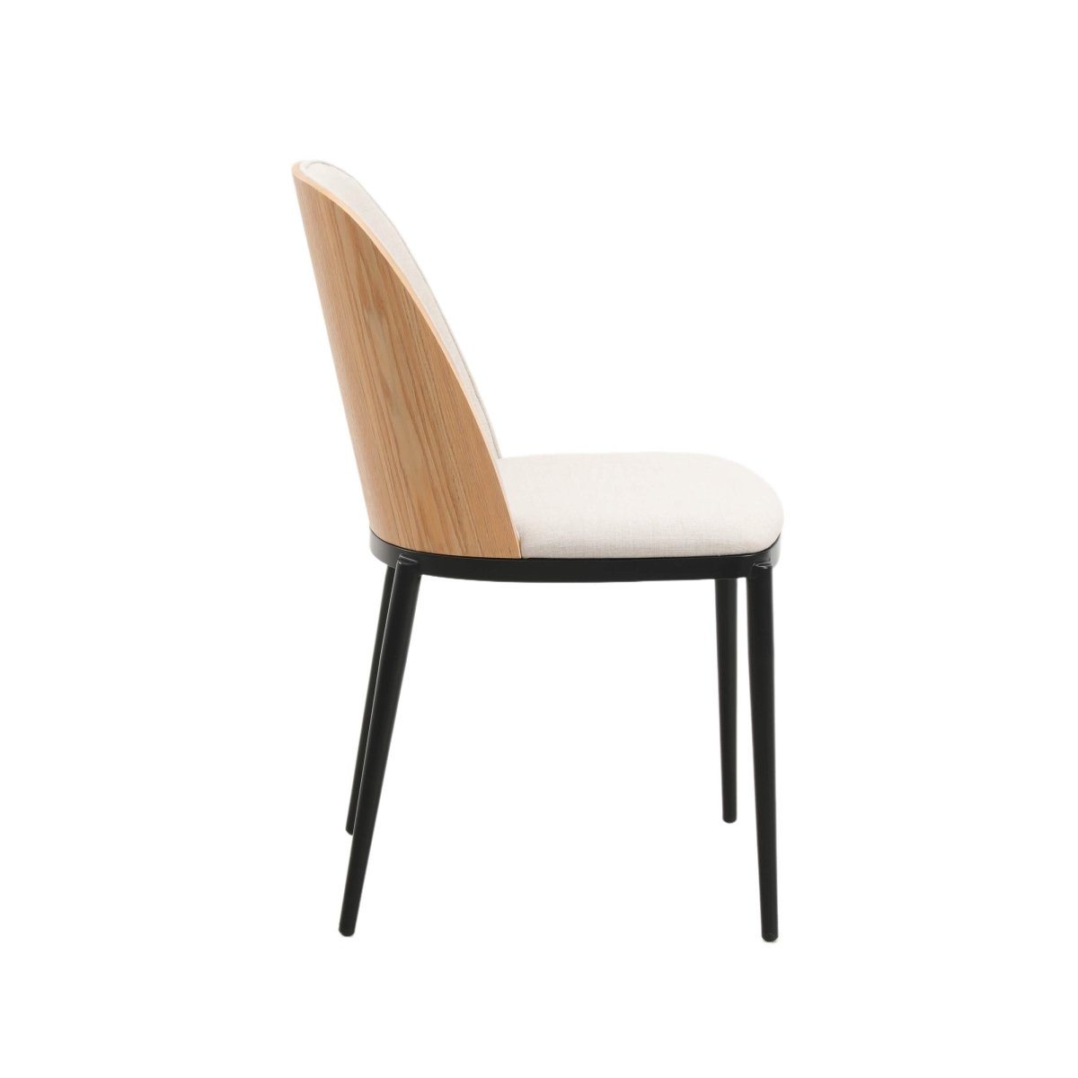 Verve 5 - Piece Dining Set with 36" Round MDF Top Table and 4 Leather Dining Side Chairs