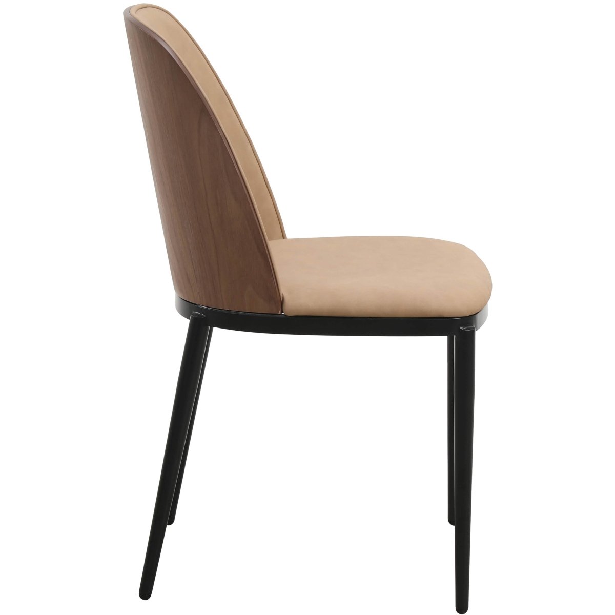 Verve 5 - Piece Dining Set with 36" Round MDF Top Table and 4 Leather Dining Side Chairs