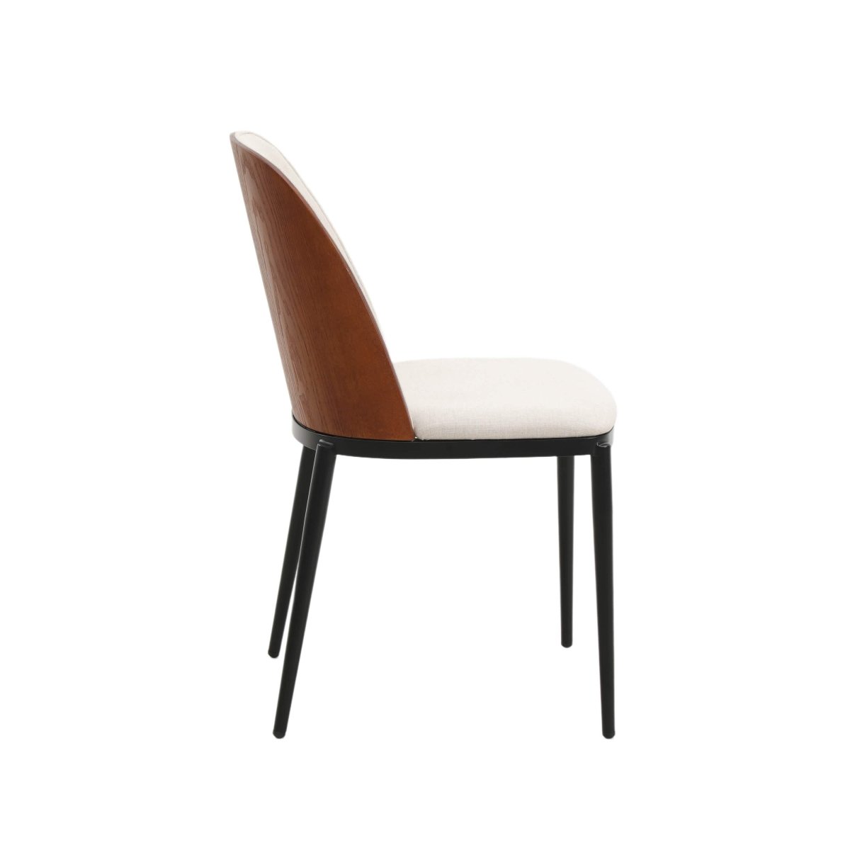 Verve 5 - Piece Dining Set with 36" Round MDF Top Table and 4 Leather Dining Side Chairs