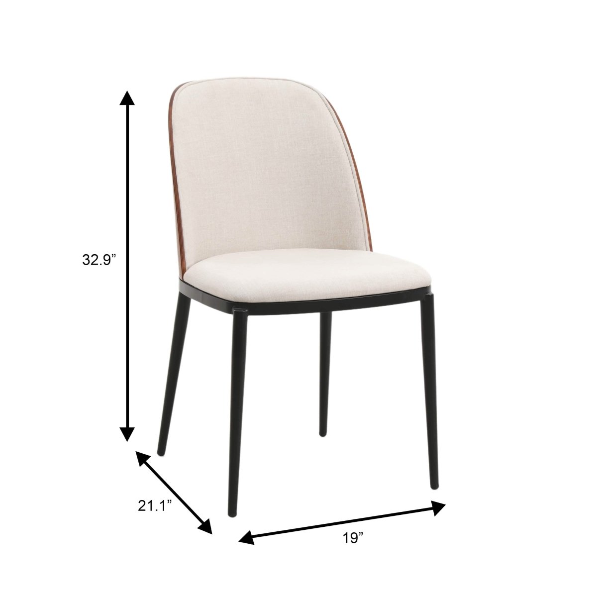 Verve 5 - Piece Dining Set with 36" Round MDF Top Table and 4 Leather Dining Side Chairs