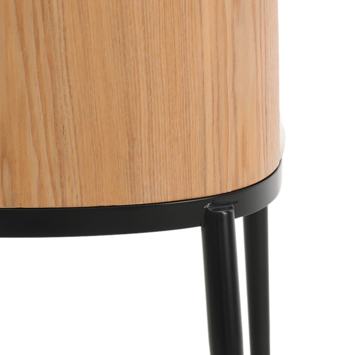Verve 5 - Piece Dining Set with 36" Round MDF Top Table and 4 Leather Dining Side Chairs