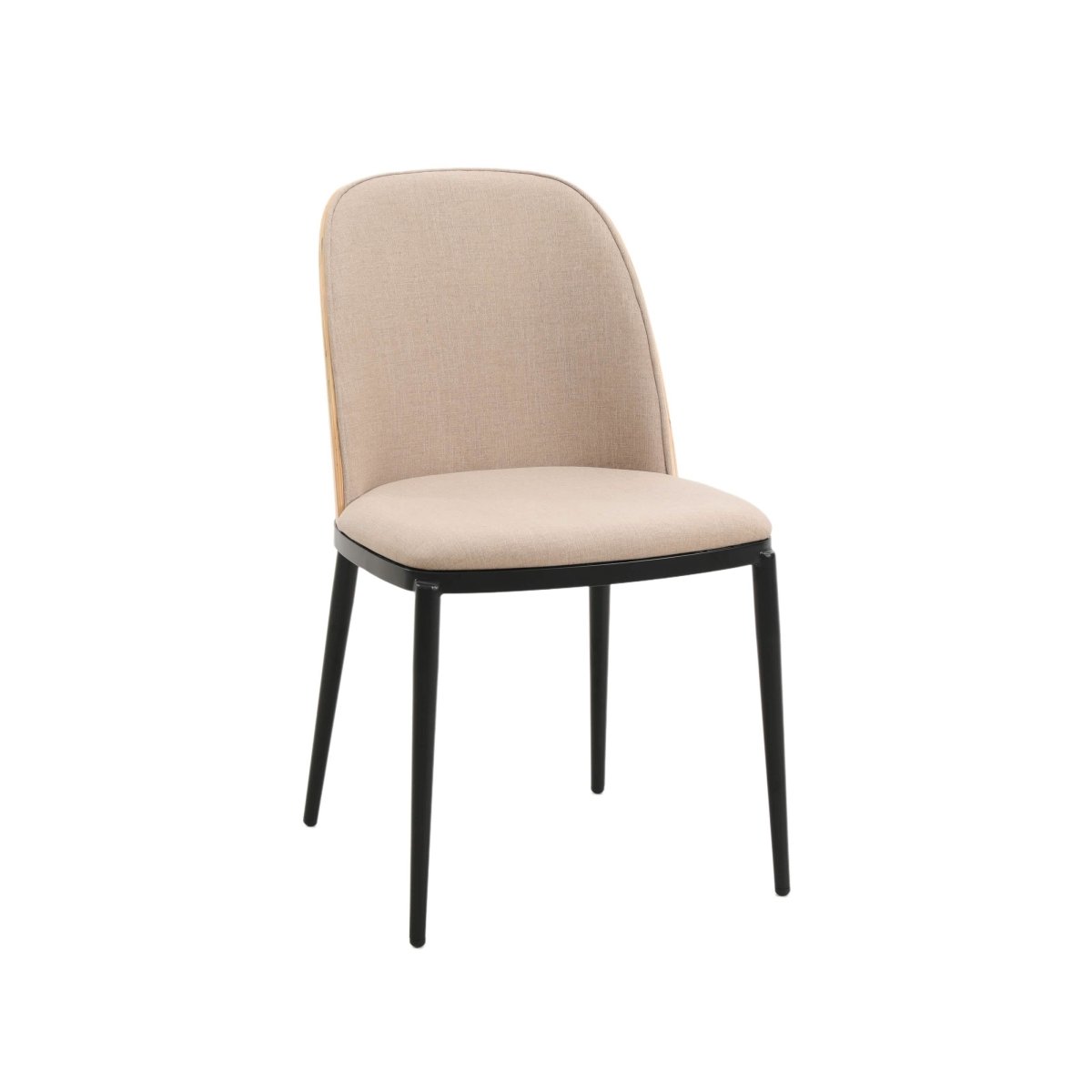 Verve 5 - Piece Dining Set with 36" Round MDF Top Table and 4 Leather Dining Side Chairs