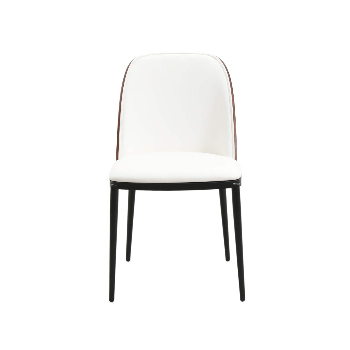 Verve 5 - Piece Dining Set with 36" Round MDF Top Table and 4 Leather Dining Side Chairs