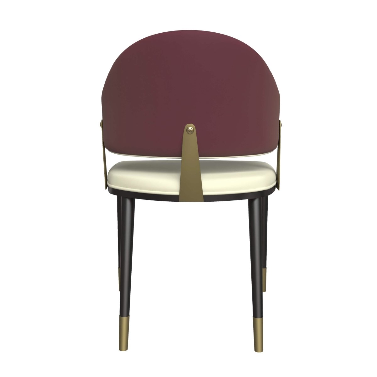 Verve 5 - Piece Dining Set with 36" Round Resin Top Table and 4 Leather Dining Chair