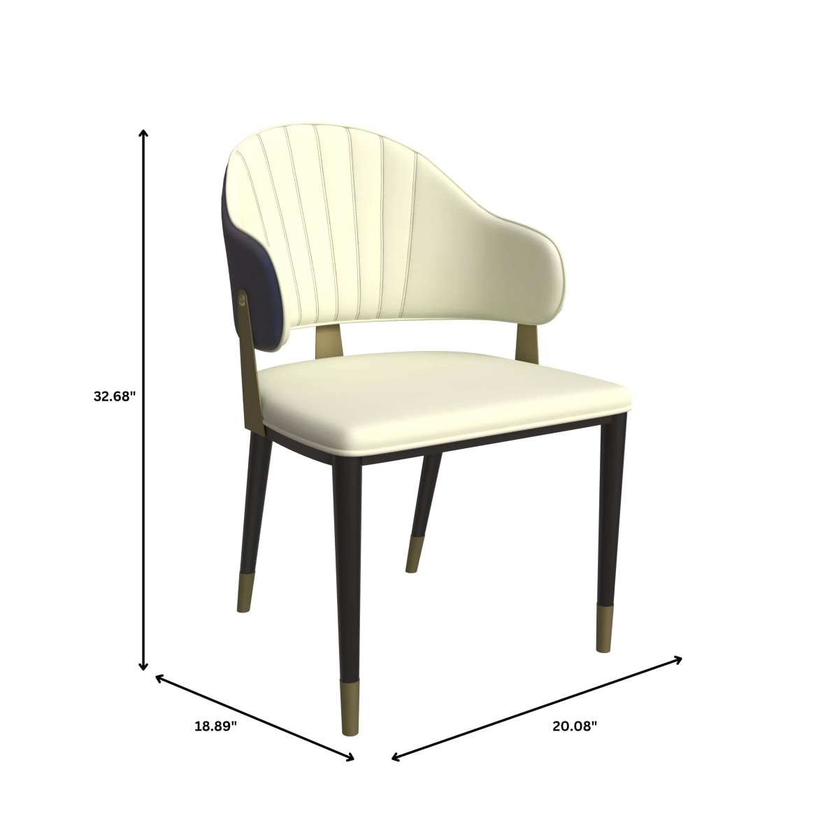 Verve 5 - Piece Dining Set with 36" Round Resin Top Table and 4 Leather Dining Chair
