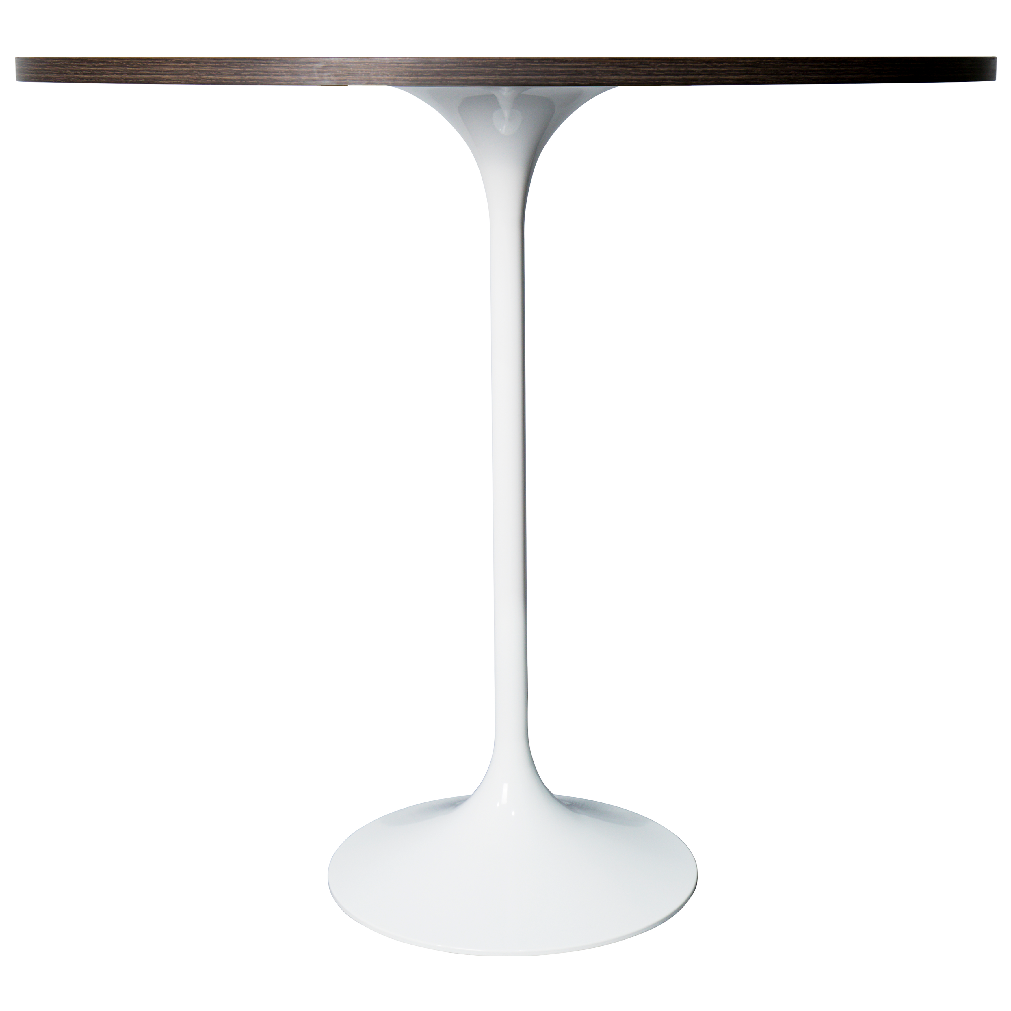 Verve Bar Height Dining Table with Round MDF/Sintered Stone/Resin Top and White Stainless Steel Pedestal Base