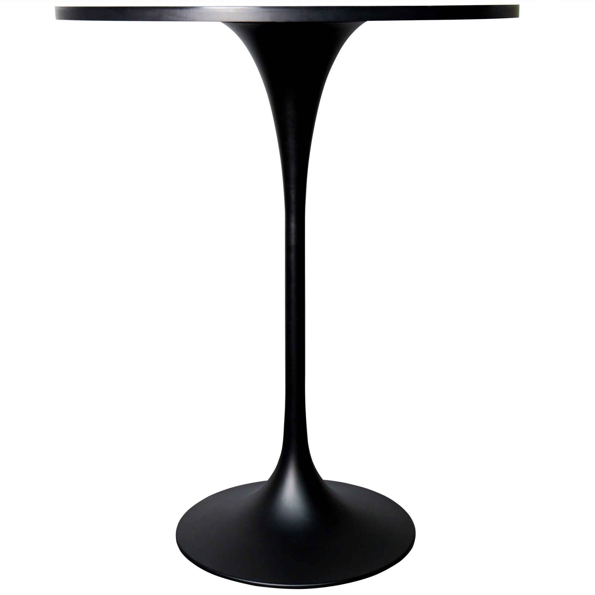 Verve Bar Height Dining Table with Round MDF/Sintered Stone/Resin Top & Black Stainless Steel Base