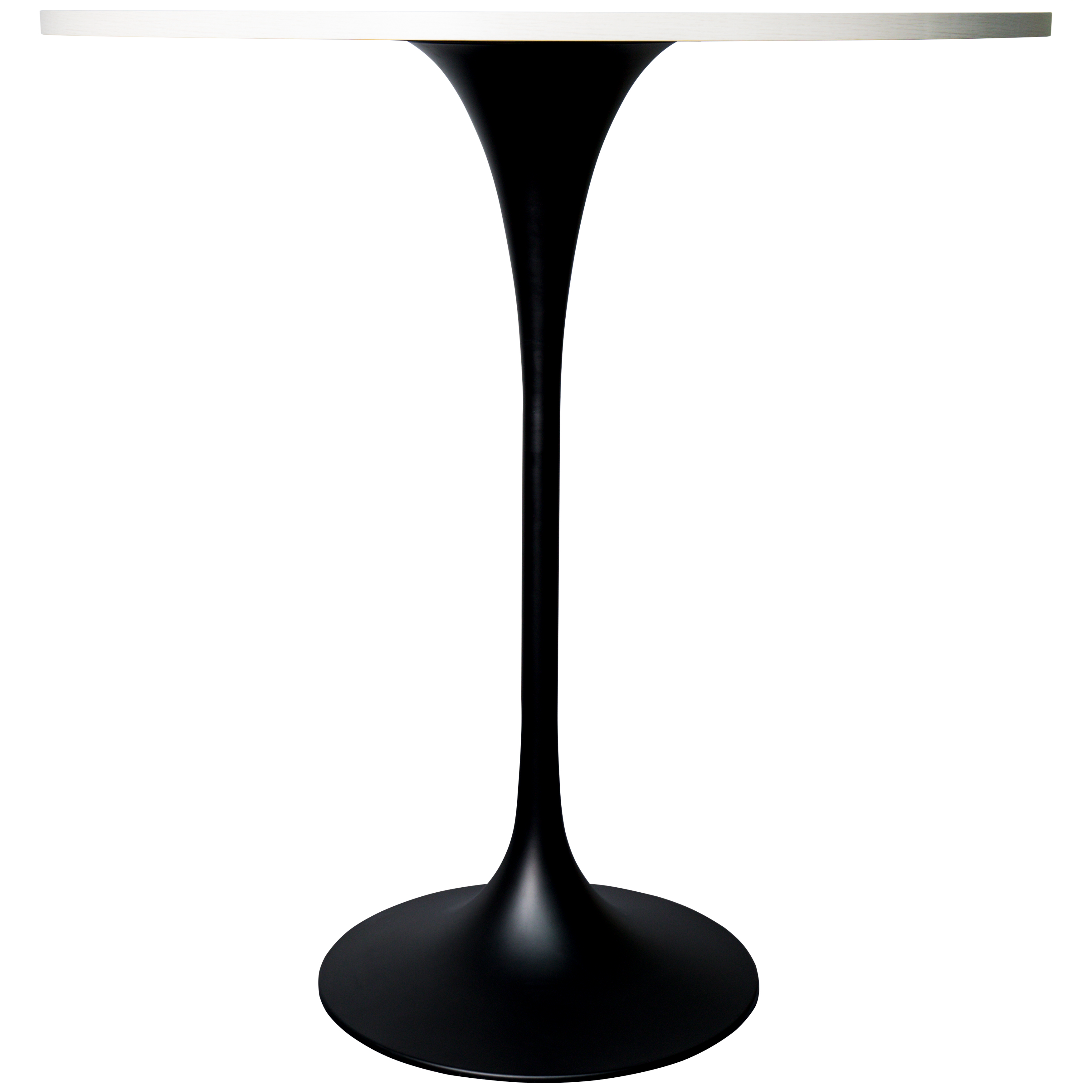 Verve Bar Height Dining Table with Round MDF/Sintered Stone/Resin Top & Black Stainless Steel Base