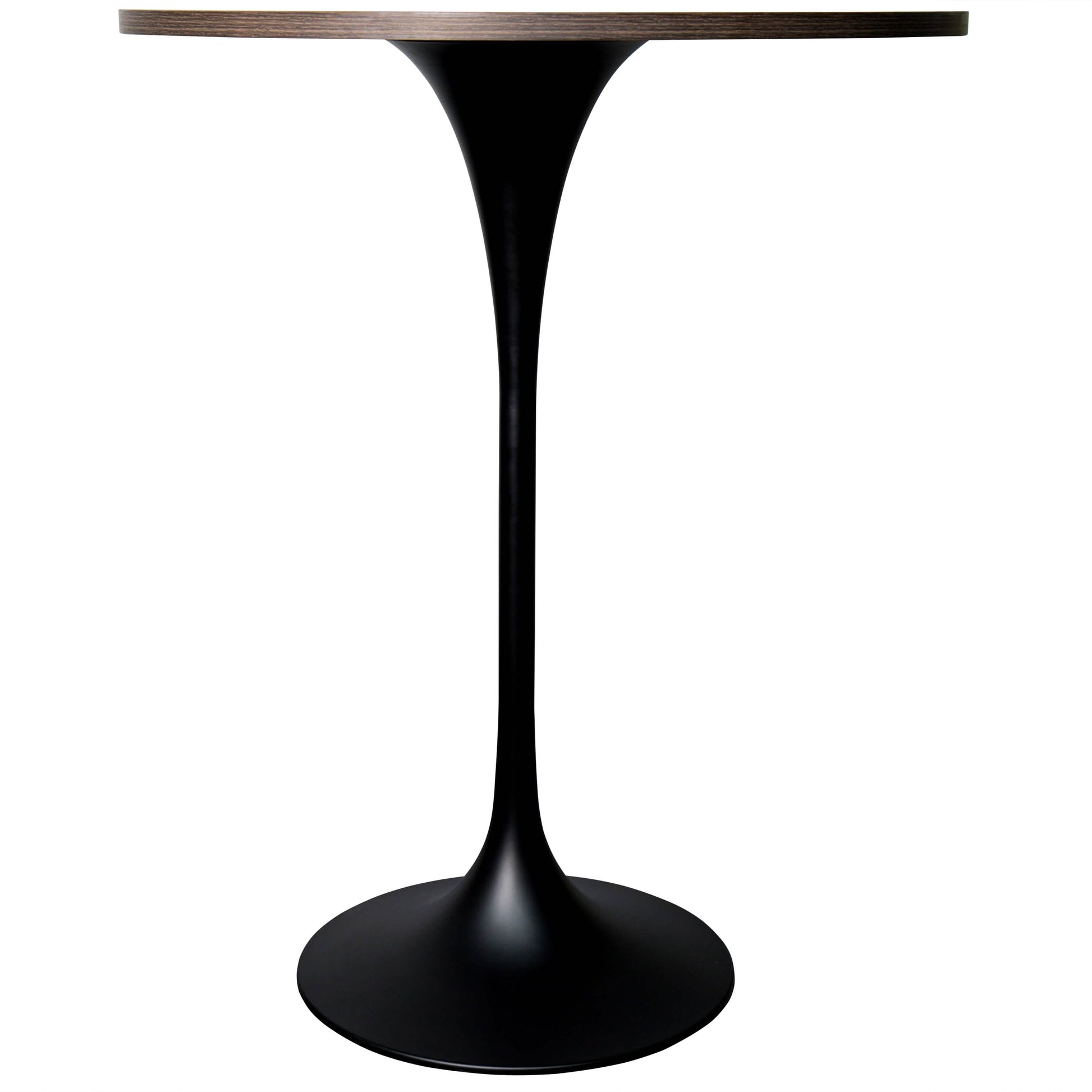 Verve Bar Height Dining Table with Round MDF/Sintered Stone/Resin Top & Black Stainless Steel Base
