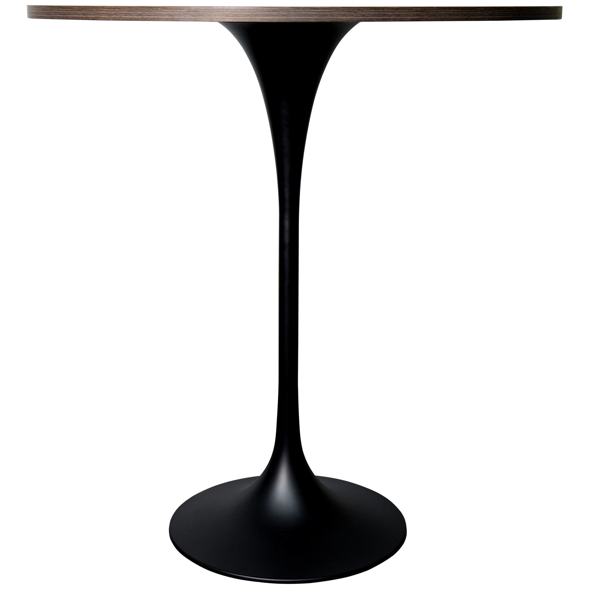 Verve Bar Height Dining Table with Round MDF/Sintered Stone/Resin Top & Black Stainless Steel Base